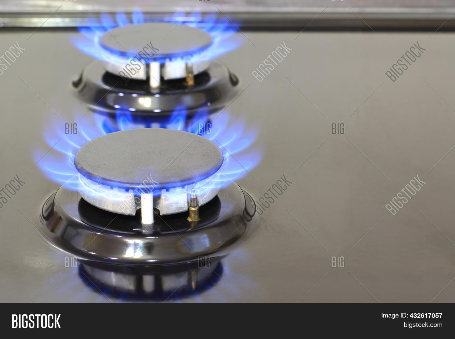 Gas Cooker Burning Image & Photo (Free Trial) Bigstock