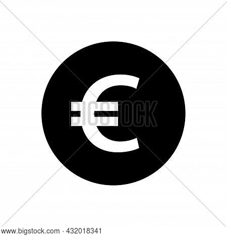 Euro Coin Icon. Euro Currency Isolated On White Background. Vector Illustration