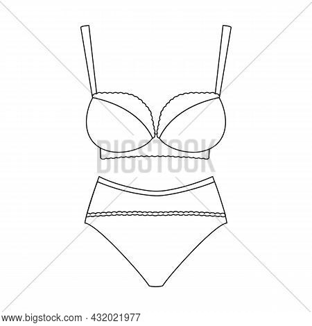 Underwear Vector Icon.outline Vector Icon Isolated On White Background Underwear.