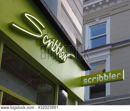 Leeds, West Yorkshire, United Kingdom - 25 August 2021: Sign And Logo Above The Entrance Of The Scri