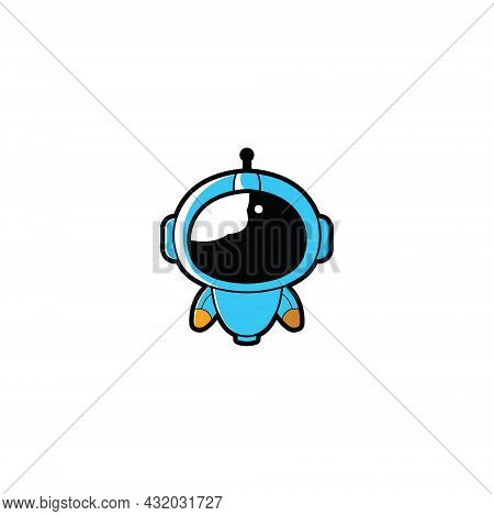 Robot Vector Logo Design. Robot Character, Robot Illustration On White Background.