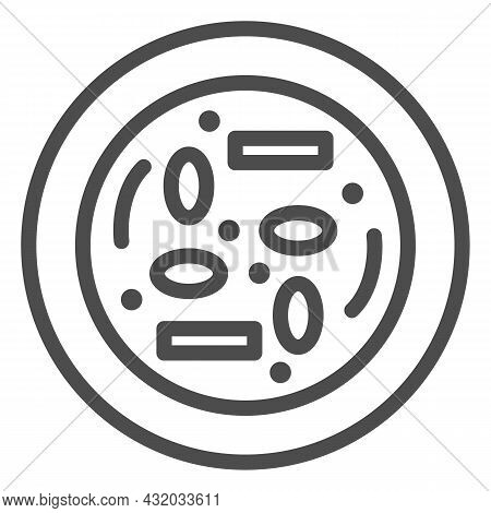 Haemul Pajeon Line Icon, Asian Food Concept, Korean Seafood Deep Fried Pancake Vector Sign On White 