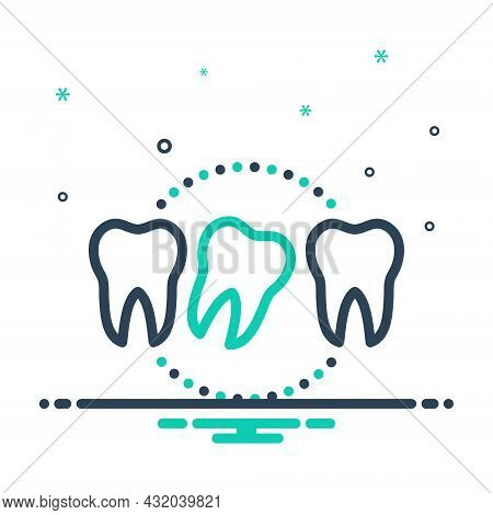 Mix Icon For Loose Lax Not-secure Relaxed Tooth Dental Dentistry Health Hygiene Medical Mouthoral To