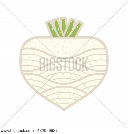 Vegetables Growing In The Ground. Illustration On The Theme Of Harvest And Gardening.