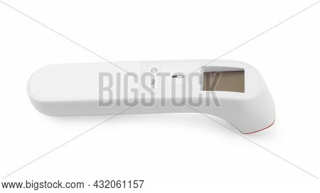 Digital Electronic Thermometer Isolated On White Fever, Flu, Diagnostic, On, Termometer, Celsius