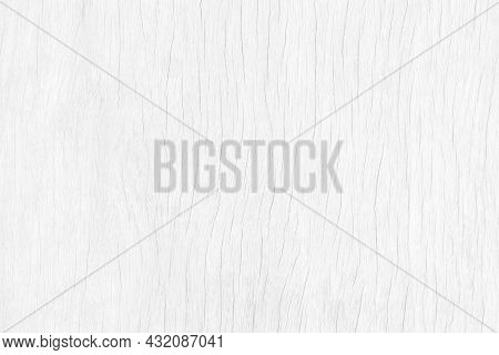 Crack Pattern Of Vintage White Wood For Background And Texture