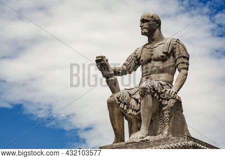 Satue Of Giovanni Dalle Bande Nere Near The Church Of St. Lorenzo In Florence