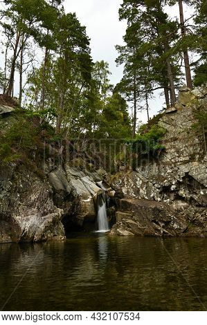 A View Of The Landscape Scenery At The Falls Of Bruar Near Blair Atholl In Northern Perthshire, Scot