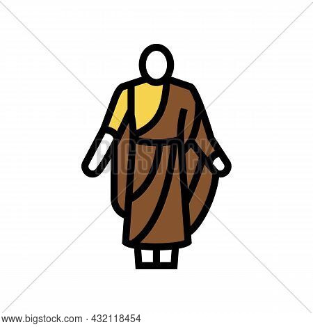 Toga Ancient Rome Color Icon Vector. Toga Ancient Rome Sign. Isolated Symbol Illustration