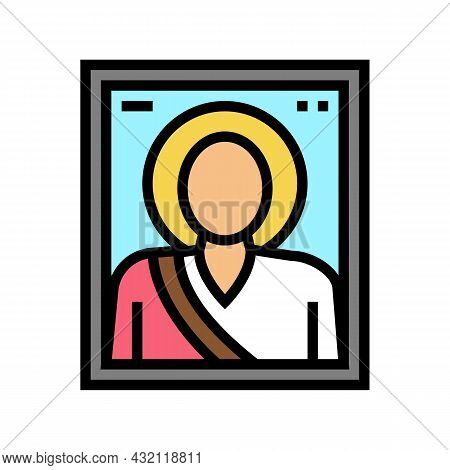 Icon Christianity Color Icon Vector. Icon Christianity Sign. Isolated Symbol Illustration