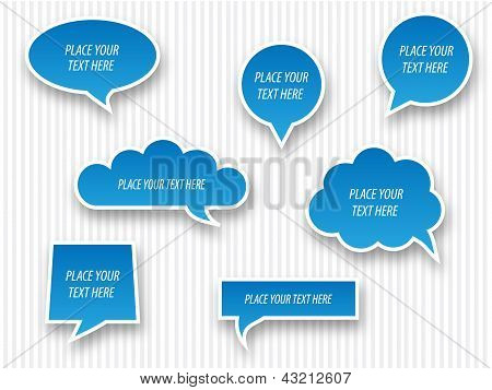 Speech bubbles blu