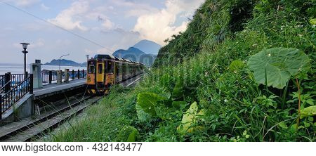 Scenery Of Badouzi Railway Station In Keelung City, Taiwan