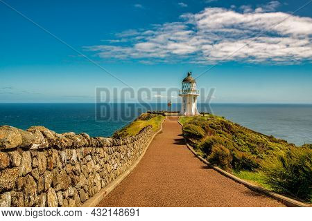 Walkway To The Famous Cape Reinga Lighthouse In The Far Tip Of New Zealand