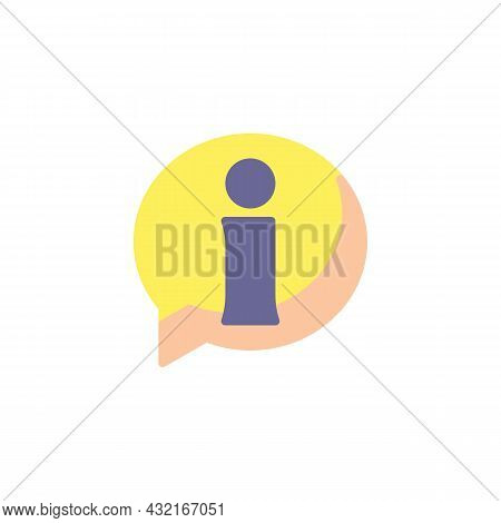 Helpdesk Info Flat Icon, Vector Sign, Information Speech Bubble Colorful Pictogram Isolated On White