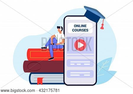 Studying Training E-learning Courses University Graduating People Studying At Home Online Education 