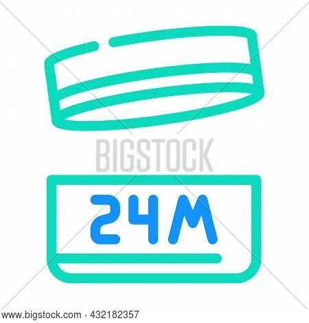 24m Period After Opening Package Color Icon Vector. 24m Period After Opening Package Sign. Isolated 