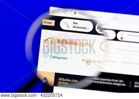 Ostersund, Sweden - October 27, 2020 Alibaba.com homepage.  Alibaba.com is a Chinese multinational technology company specializing in e-commerce, retail, Internet, and technology