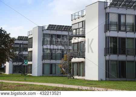 Gelsenkirchen, Germany - September 17, 2020: Wissenschaftspark Gelsenkirchen Conference Center, Offi