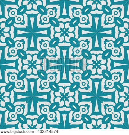Two Colors Seamless Abstract Shape. Simple Pattern Ornament Background