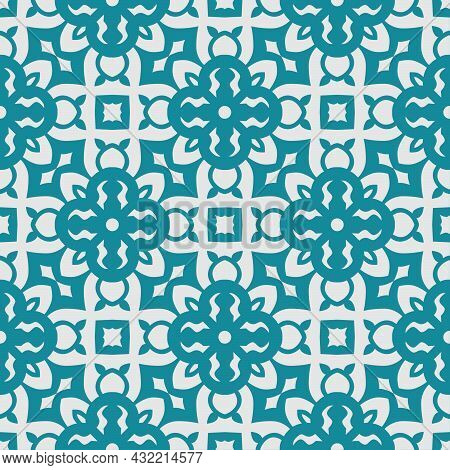 Two Colors Seamless Abstract Shape. Simple Pattern Ornament Background