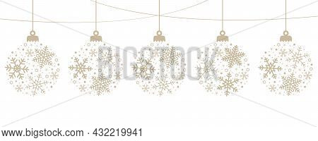 Hanging Bright Christmas Ball Decoratoin With Snowflakes