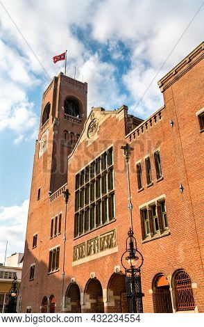 The Beurs Van Berlage Building, Ancient Commodity Exchange In Amsterdam, The Netherlands