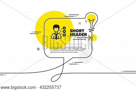Third Party Icon. Continuous Line Idea Chat Bubble Banner. Team Leader Sign. Business Conversation S