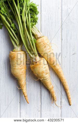 parsnip สดบนโต๊ะ