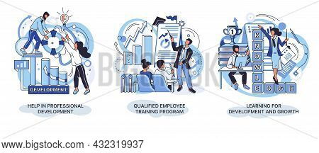 Help In Professional Development. Qualified Employee Training Program. Learning For Software Develop