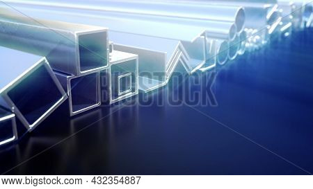 Glowing Rolled Metal And Iron Rod - Cgi Industrial 3d Rendering