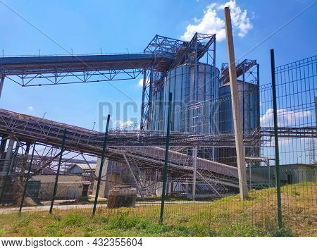 Loading Corn For Storage At A Grain Elevator