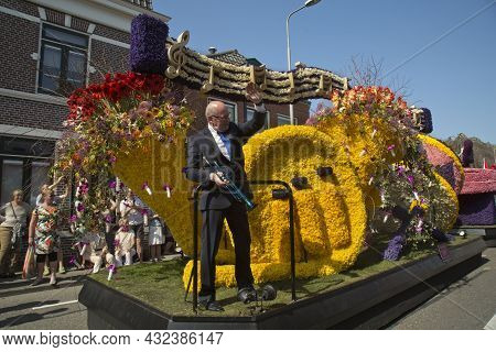 Sassenheim, Netherlands, 21 April 2018.  Flower Parade, Bloemencorso In Sassenheim, Netherlands.