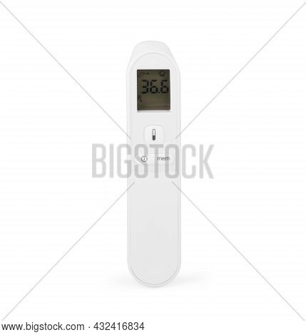 Digital Electronic Thermometer Isolated On White Fever, Flu, Diagnostic, On, Termometer, Celsius