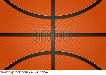 Basketball Ball Pattern Background. Basketball Texture With Bumps.