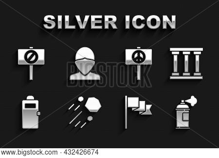 Set Flying Stone, Prison Window, Paint Spray Can, Location Marker, Police Assault Shield, Peace, Pro