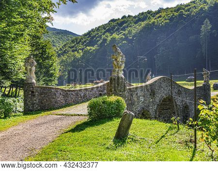Stone Bridge In Schonborn Park. Voevodyno, Ukraine.