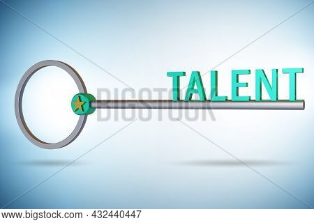 Talen concept with opening key