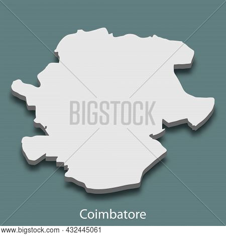3d Isometric Map Of Coimbatore Is A City Of India