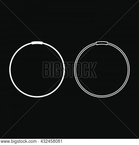 Camp With Threaded Connection For Pipeshomut Reten Fastening For Pipe Icon White Color Vector Illust