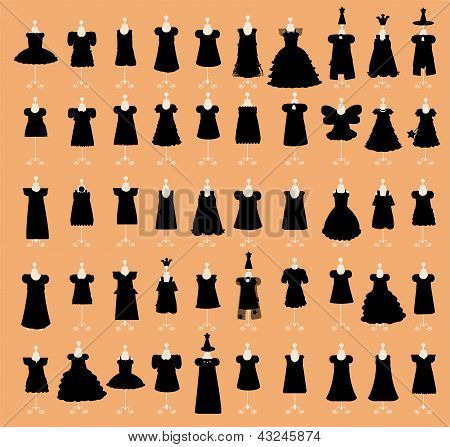 Little Black Dresses Set Vektor