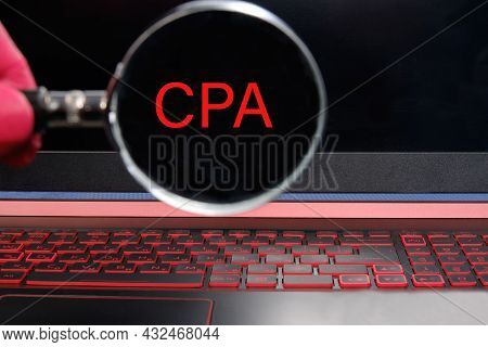 Cpa Certified Public Accountant Concept With Big Word Or Text.