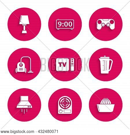 Set Tv Box Receiver And Player With Remote Controller, Electric Heater, Citrus Fruit Juicer, Measuri