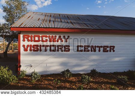 Ridgway, Colorado - August 3, 2021: The Ridgway Visitors Center In The Small Town Along The Millon D