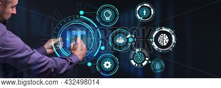 It Consultant Presenting Tag Cloud About Information Technology
