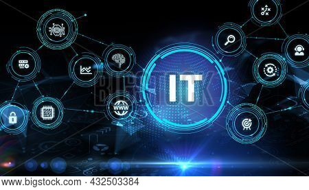 It Consultant Presenting Tag Cloud About Information Technology 3d Illustration