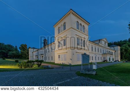 State Castle Kynzvart At Night - Castle Is Located Near The Famous West Bohemian Spa Town Marianske 
