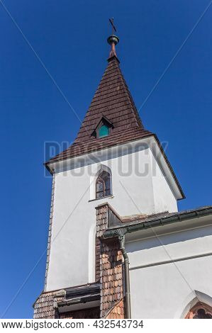 Tower Of The Historic Church In Kvilda, Czech Republic