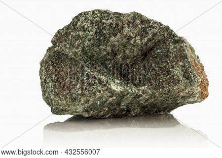 Rough, Untreated Piece Of Jadeite On A Light Background