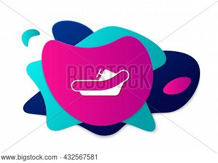 Color Rafting Boat Icon Isolated On White Background. Inflatable Boat With Paddles. Water Sports, Ex