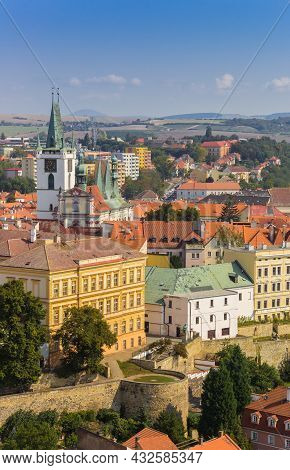 Aerial View Of The All Saints Church In Litomerice, Czech Republic